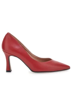 Décolleté Rosse Con Tacco 8 cm Made In Italy 3354-PITTARELLO Discount