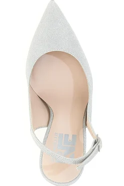 Décolleté Slingback Argento a Punta con Tacco Alto 3356-PITTARELLO LOVE Discount