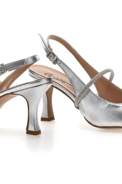 Décolleté Slingback Argento Made In Italy 8309-PITTARELLO COUTURE Clearance