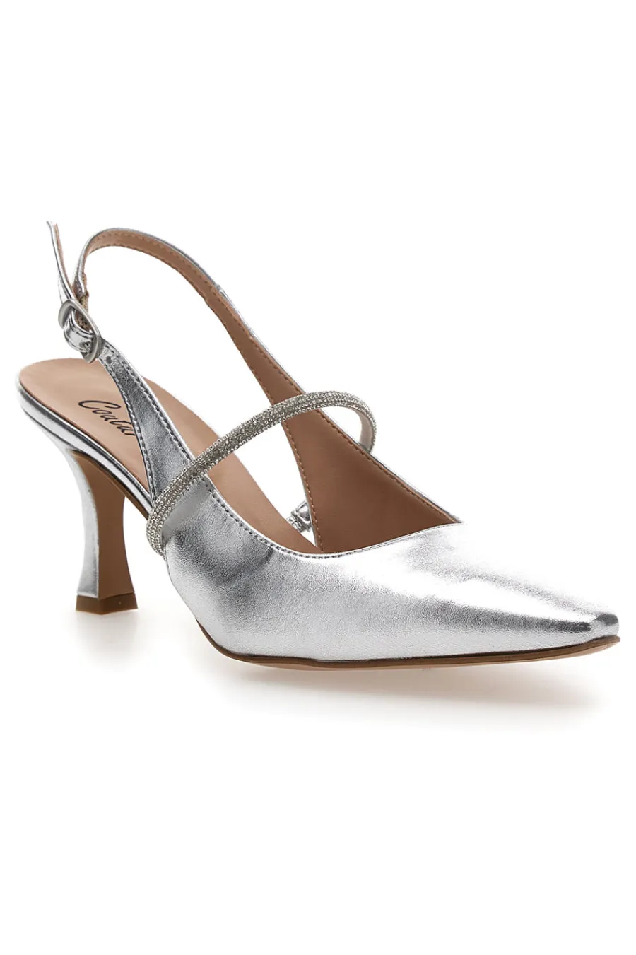 Décolleté Slingback Argento Made In Italy 8309-PITTARELLO COUTURE Clearance