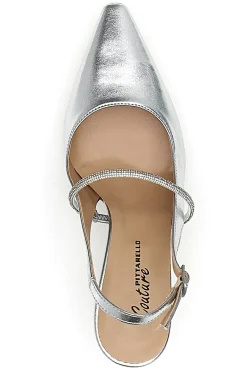 Décolleté Slingback Argento Made In Italy 8309-PITTARELLO COUTURE Clearance