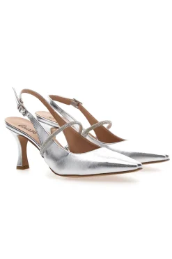 Décolleté Slingback Argento Made In Italy 8309-PITTARELLO COUTURE Clearance
