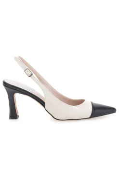 Décolleté Slingback Beige e Nere A Punta Made in Italy 256-PITTARELLO LOVE Outlet