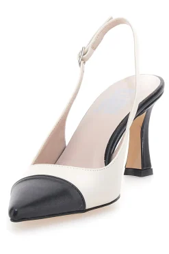 Décolleté Slingback Beige e Nere A Punta Made in Italy 256-PITTARELLO LOVE Outlet