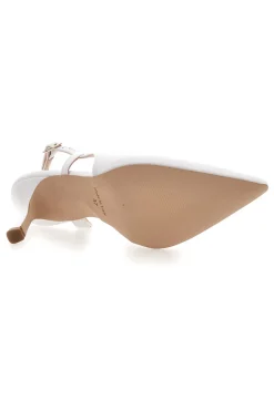 Décolleté slingback bianca con tacco 3997-PITTARELLO GLAM New