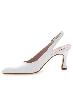Décolleté slingback bianche a punta con tacco medio 5371-PITTARELLO ROMANTIC Online