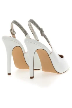 Décolleté Slingback Bianche con Tacco Alto P528-FIRST LADY Sale