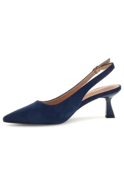 Décolleté slingback blu in tessuto effetto soft touch P671-FIRST LADY Sale