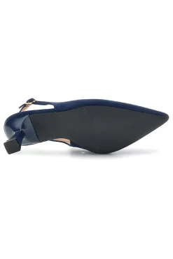 Décolleté slingback blu in tessuto effetto soft touch P671-FIRST LADY Sale