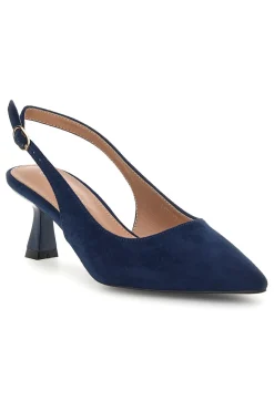 Décolleté slingback blu in tessuto effetto soft touch P671-FIRST LADY Sale