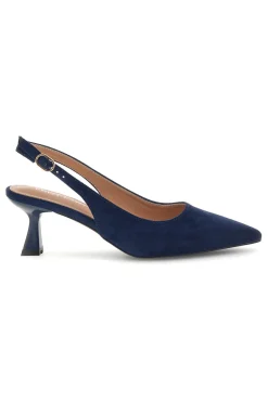 Décolleté slingback blu in tessuto effetto soft touch P671-FIRST LADY Sale