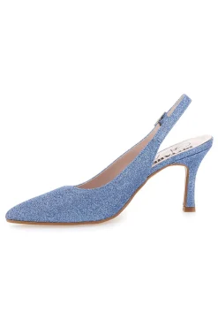 Décolleté Slingback Celesti con Brillantini PITTARELLO CLASS 5171-PITTARELLO GLAM Discount