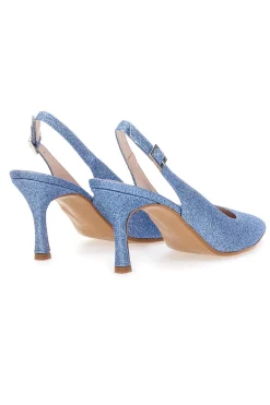 Décolleté Slingback Celesti con Brillantini PITTARELLO CLASS 5171-PITTARELLO GLAM Discount