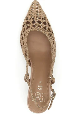 Décolleté slingback intrecciate con tacco basso 1601-MON DIEU Best