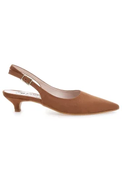 Décolleté slingback marrone con cinturino 3123-PITTARELLO GLAM Clearance