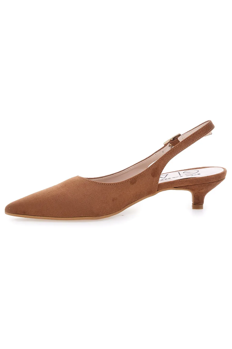 Décolleté slingback marrone con cinturino 3123-PITTARELLO GLAM Clearance