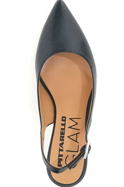 Décolleté slingback nera con tacco 934-PITTARELLO GLAM Sale