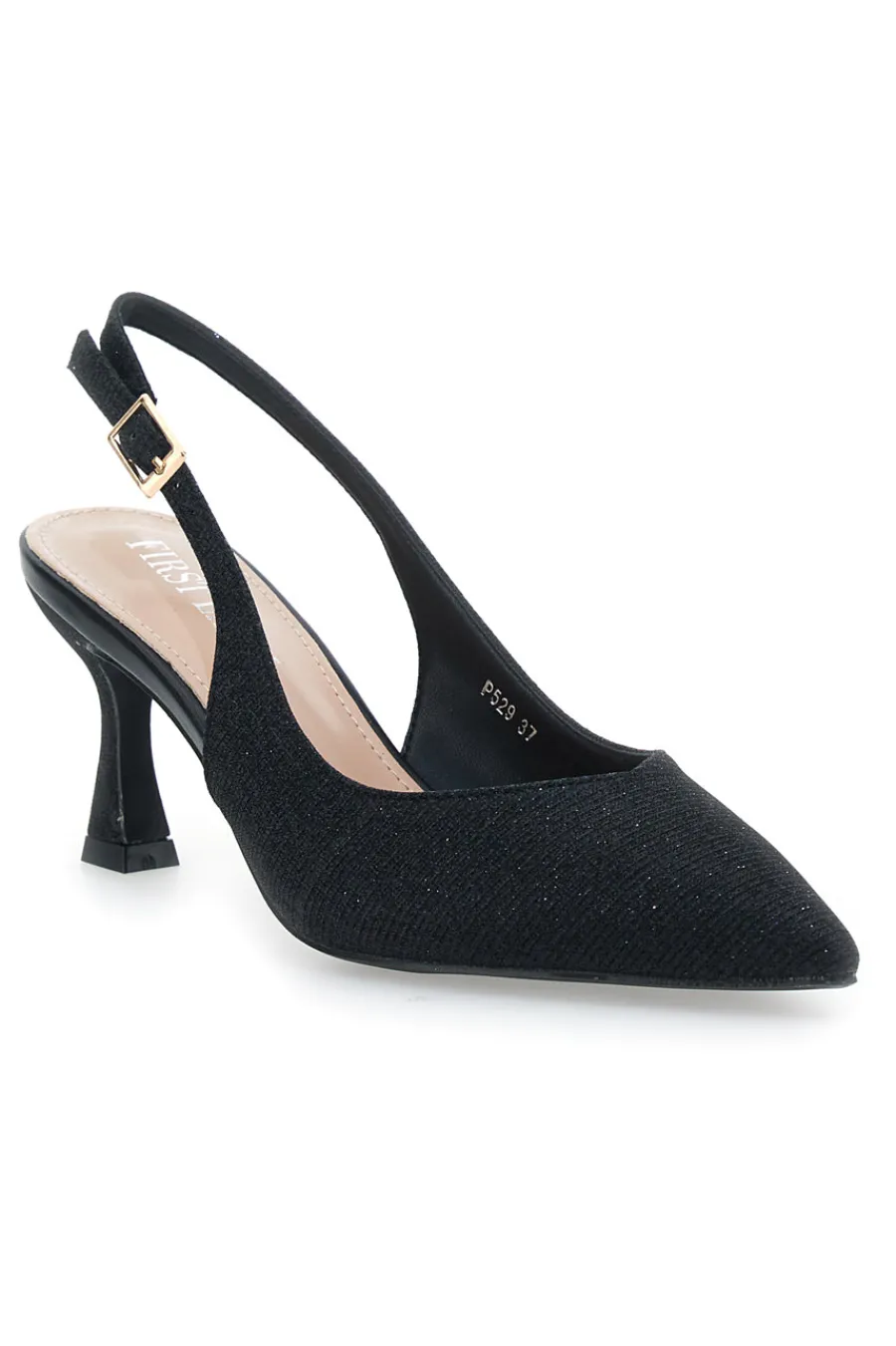 Décolleté Slingback Nere a Punta P529-FIRST LADY New