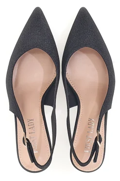 Décolleté Slingback Nere a Punta P529-FIRST LADY New