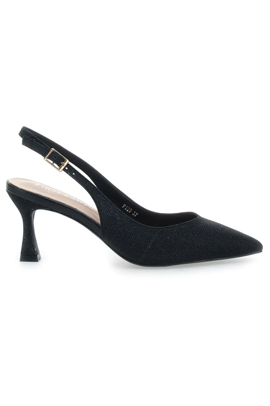 Décolleté Slingback Nere a Punta P529-FIRST LADY New