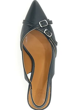 Décolleté Slingback Nere a Punta con Cinturini Decorativi CMJ2405315-LE HAVRE PARIS Outlet