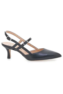 Décolleté Slingback Nere a Punta con Cinturini 1175-PITTARELLO COUTURE