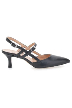 Décolleté Slingback Nere a Punta con Cinturini 1175-PITTARELLO COUTURE