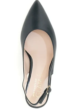 Décolleté Slingback Nere a Punta con Tacco Basso 3614-PITTARELLO GLAM