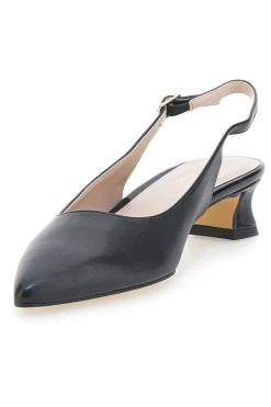 Décolleté Slingback Nere a Punta con Tacco Basso 3614-PITTARELLO GLAM