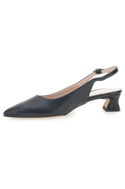 Décolleté Slingback Nere a Punta con Tacco Basso 3614-PITTARELLO GLAM