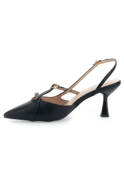Décolleté Slingback Nere con Cinturini 9532-FIRST LADY Online