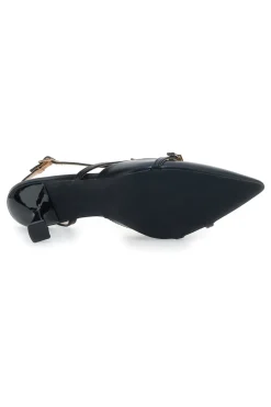 Décolleté Slingback Nere con Cinturini 9532-FIRST LADY Online