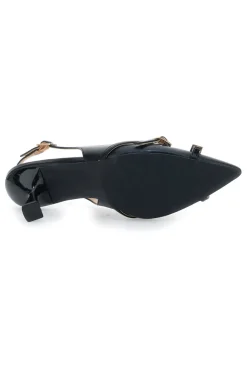 Décolleté Slingback Nere con Cinturini Decorativi P531-FIRST LADY Best