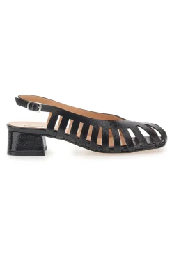 Décolleté Slingback Nere Con Tacco Basso e Punta Chiusa 3906-PITTARELLO COUTURE Discount