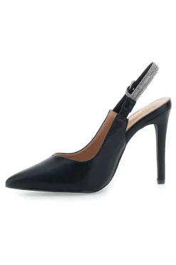 Décolleté Slingback Nere con Tacco Alto P528-FIRST LADY New