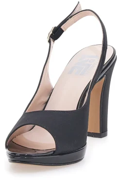 Décolleté Slingback Nere Effetto Raso 4477-PITTARELLO LOVE Sale