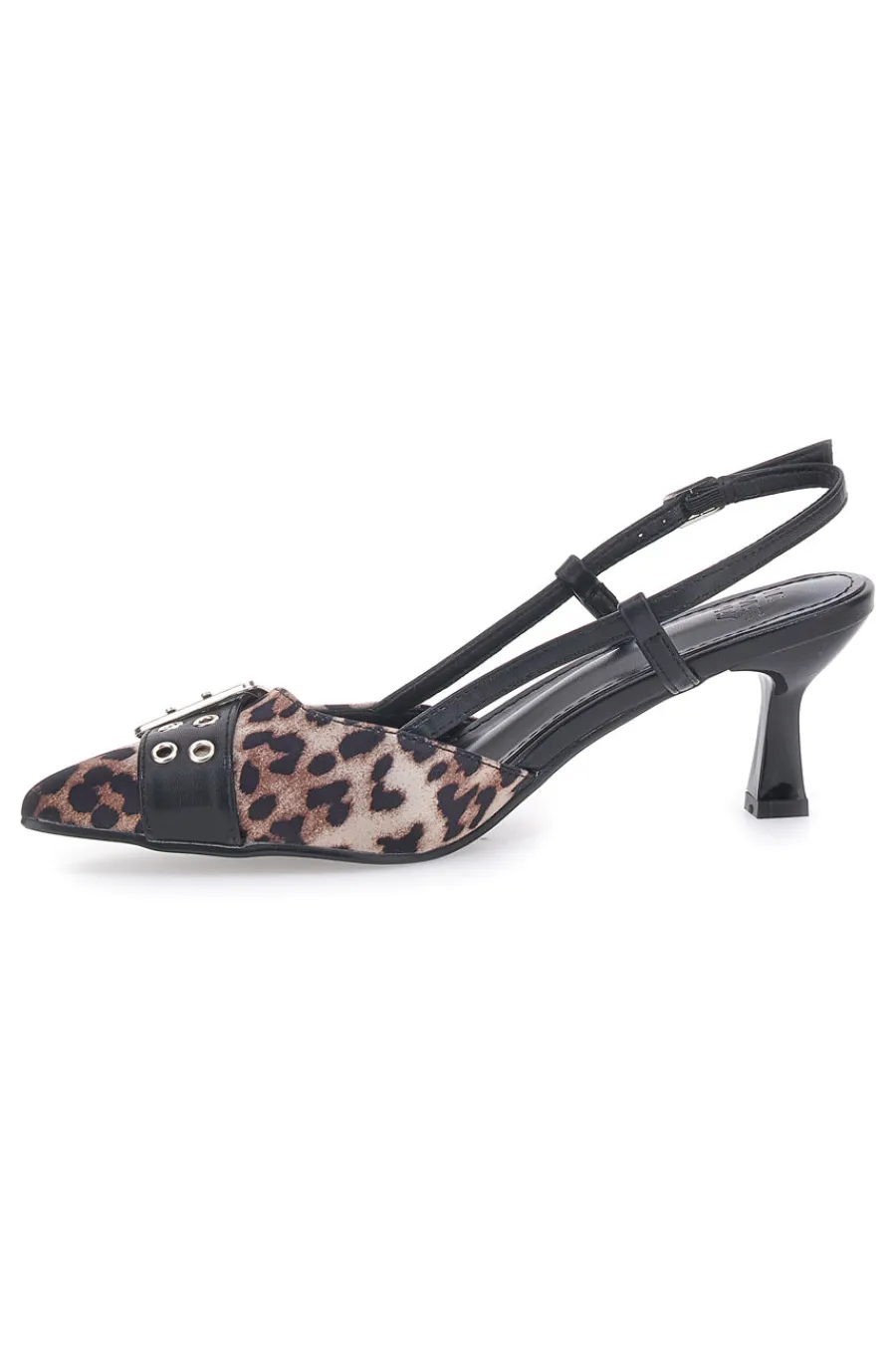 Décolleté Slingback Nere Leopardate a Punta APY22-LE HAVRE PARIS Clearance
