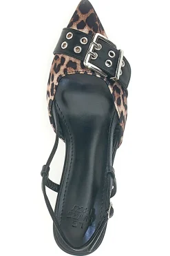 Décolleté Slingback Nere Leopardate a Punta APY22-LE HAVRE PARIS Clearance