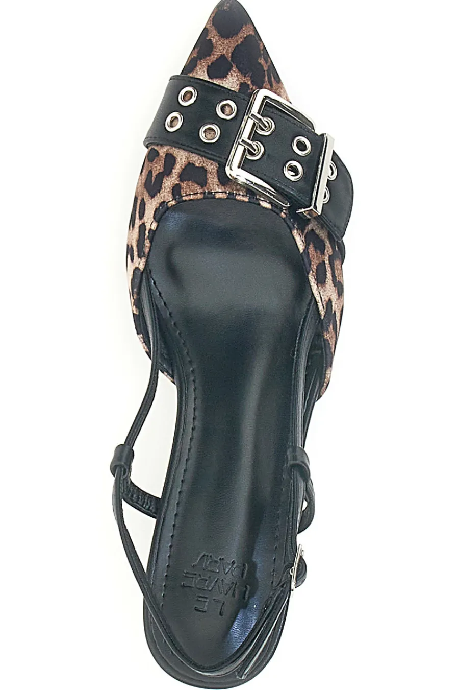 Décolleté Slingback Nere Leopardate a Punta APY22-LE HAVRE PARIS Clearance