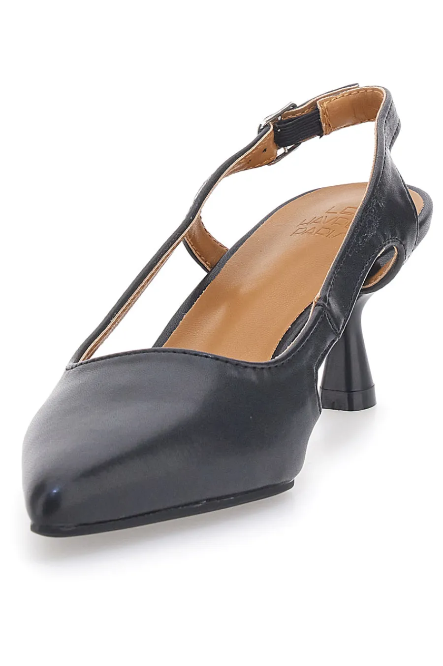 Décolleté slingback neri a punta con tacco AP25S10E-LE HAVRE PARIS Hot