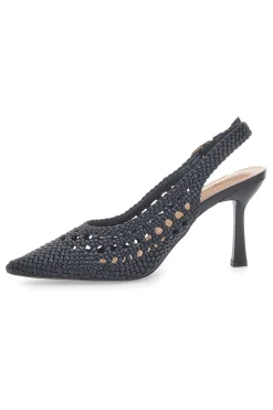 Décolleté Sling-back Nero P588-FIRST LADY Online