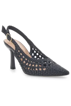 Décolleté Sling-back Nero P588-FIRST LADY Online