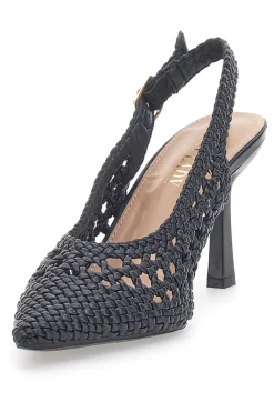 Décolleté Sling-back Nero P588-FIRST LADY Online
