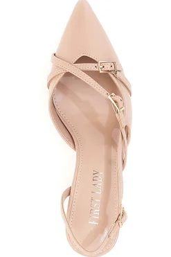 Décolleté Slingback Nude con Cinturini 9532-FIRST LADY Clearance