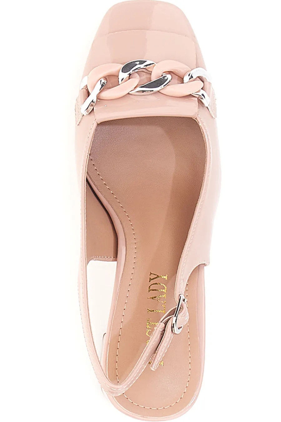 Décolleté Slingback Nude con Fibbia 586-FIRST LADY Sale