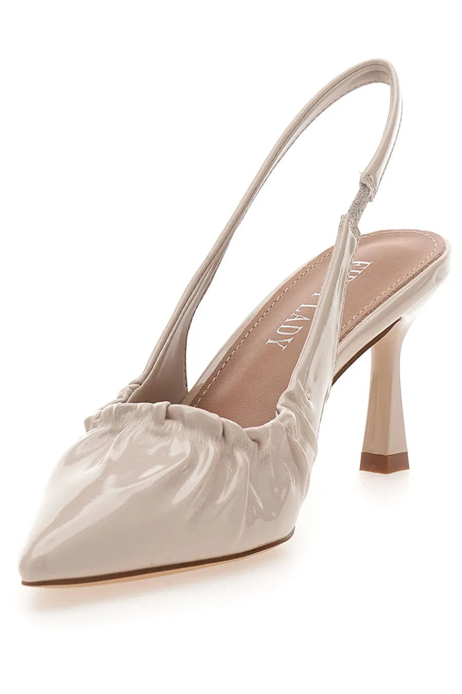 Décolleté Sling-back Nude Con Tacco P593-FIRST LADY Hot