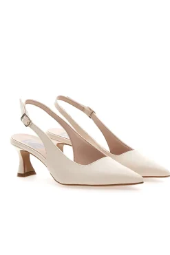 Décolleté Slingback Panna a Punta Made in Italy 503-PITTARELLO LOVE Hot