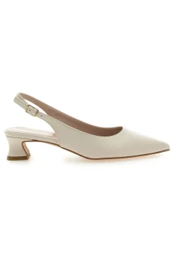 Décolleté Slingback Panna a Punta con Tacco Basso 3614-PITTARELLO GLAM Outlet
