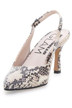 Décolleté slingback pitonata Made in Italy 5173-PITTARELLO GLAM Sale