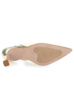 Décolleté Slingback Platino a Punta con Scollo a V 149-PITTARELLO Online